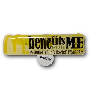 McDonald’s Pin Battery Operated Light Up Benefits for Me Insurance Program Lapel